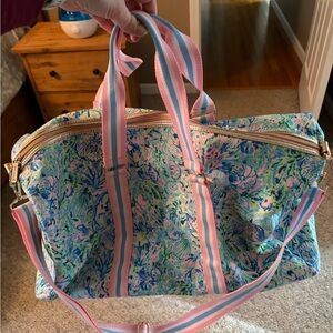 Lilly Pulitzer large carry on tote